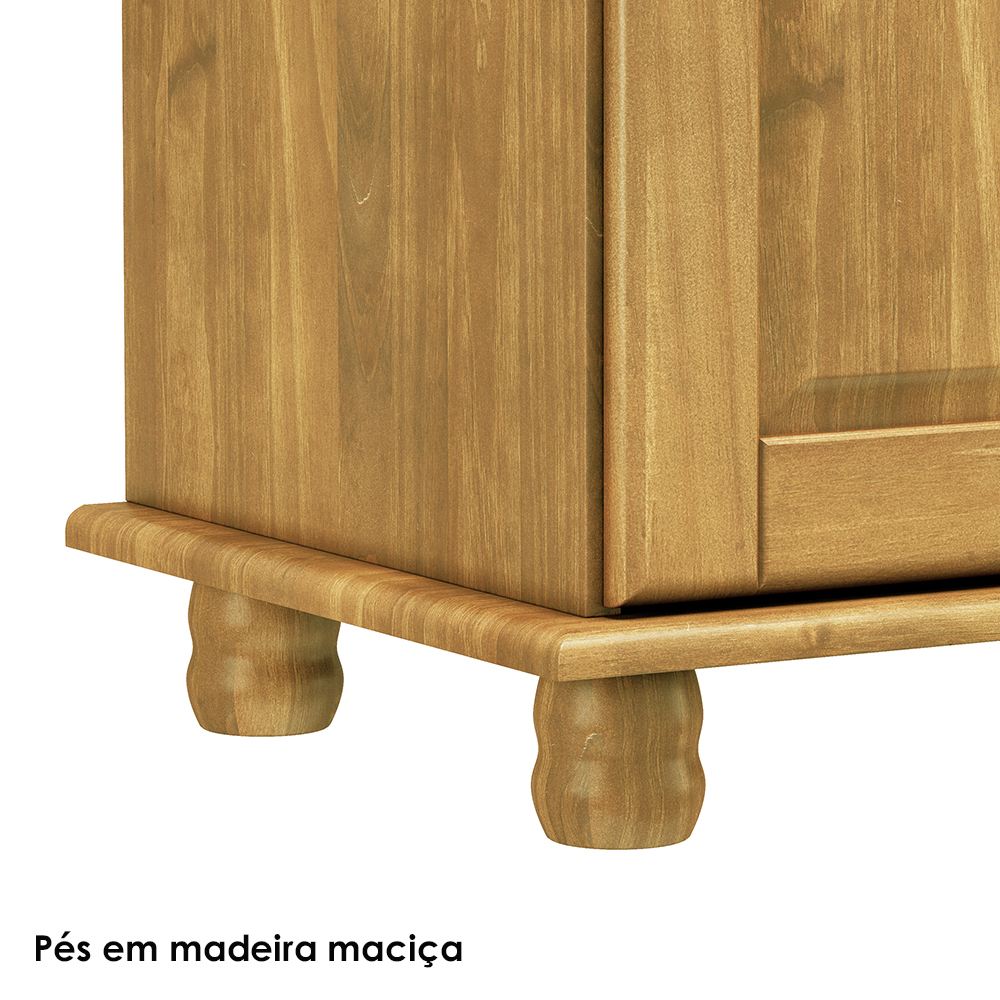 Cristaleira 5 Portas Estante Livreiro Madeira Maciça Freijo Milani Store
