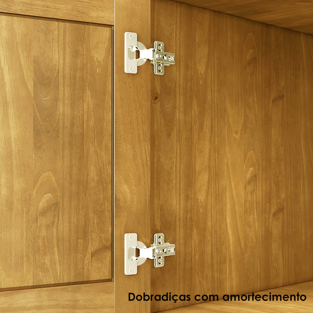 Cristaleira 5 Portas Estante Livreiro Madeira Maciça Freijo Milani Store