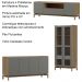 Cristaleira Balcao Buffet e Rack Sala de Estar Oak Ferrolack Milani Store