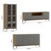 Cristaleira Balcao Buffet e Rack Sala de Estar Oak Ferrolack Milani Store