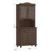 Cristaleira Madeira Maciça 4 Portas 88 cm 8926 Cafe Milani Store