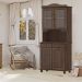 Cristaleira Madeira Maciça 4 Portas 88 cm 8926 Cafe Milani Store