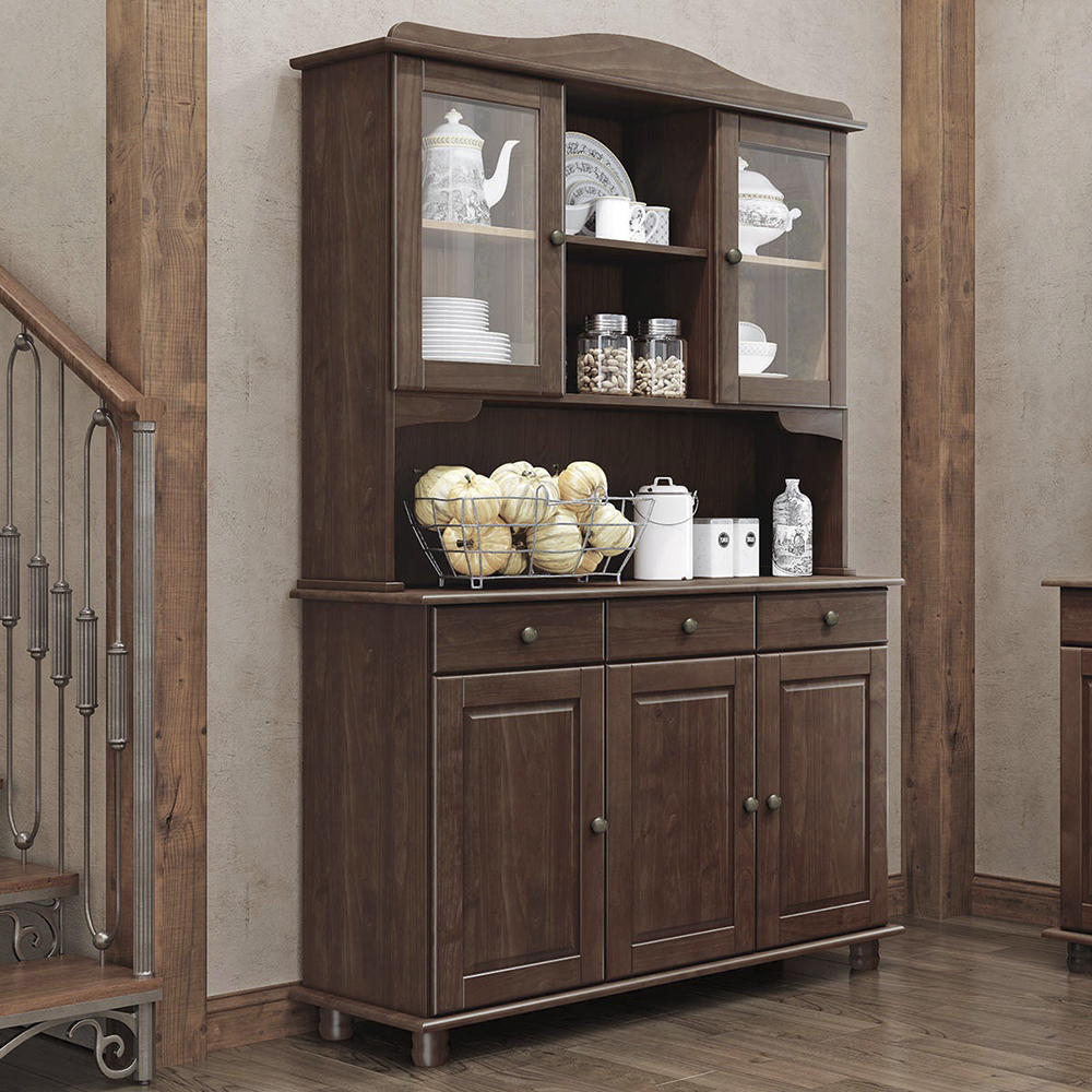 Cristaleira Madeira Maciça 5 Portas 129 cm 8925 Cafe Milani Store