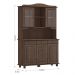 Cristaleira Madeira Maciça 5 Portas 129 cm 8925 Cafe Milani Store