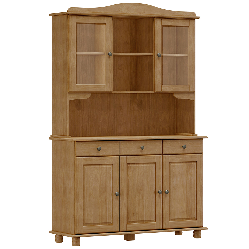 Cristaleira Madeira Maciça 5 Portas 129 cm 8925 Freijo Milani Store