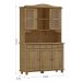 Cristaleira Madeira Maciça 5 Portas 129 cm 8925 Freijo Milani Store