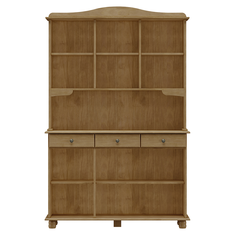 Cristaleira Madeira Maciça 5 Portas 129 cm 8925 Freijo Milani Store