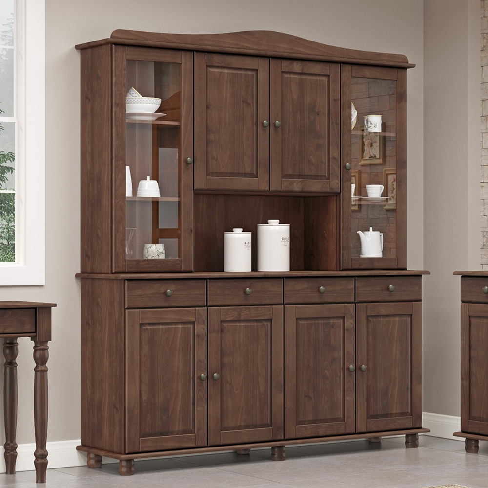 Cristaleira Madeira Maciça 8 Portas 169 cm 8963 Cafe Milani Store