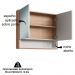 Espelheira 2 Portas e Nicho 80 cm ES8240 Mell Arenas FAEM