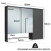 Espelheira Com 3 Portas e Toalheiro 80 cm ES9000 Mell Arenas FAEM