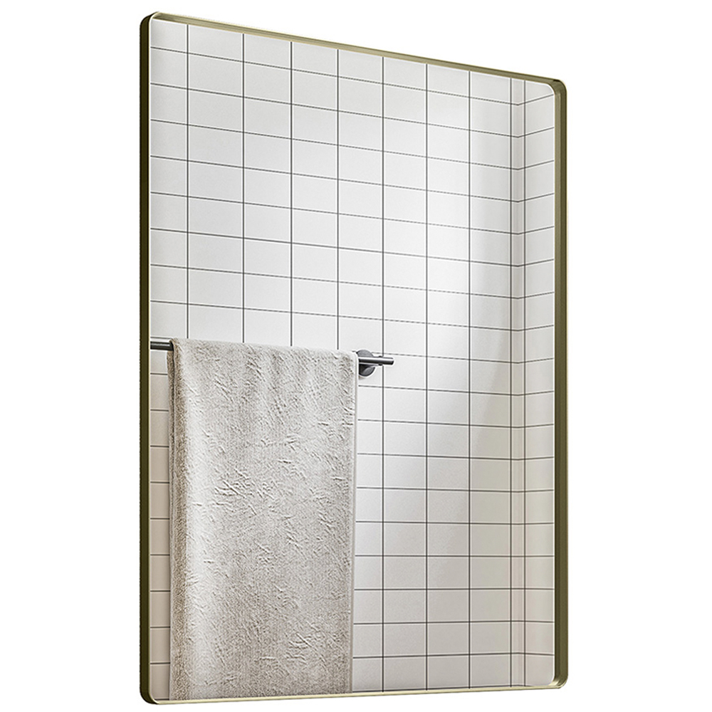 Espelho Decorativo Skkar Retang 92x62 Moldura 25 cm Dourado Dhom