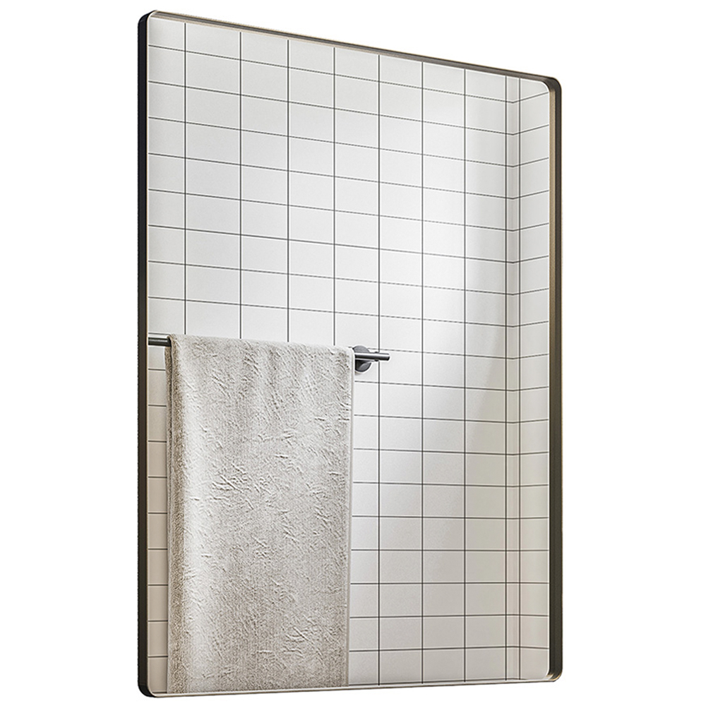 Espelho Decorativo Skkar Retang 92x62 Moldura 25 cm Preto Dhom