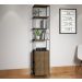 Estante 01 Porta 04 Prateleiras Vermont Preto Fosco Milani Store