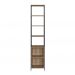 Estante 01 Porta 04 Prateleiras Vermont Preto Fosco Milani Store