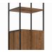 Estante 01 Porta 04 Prateleiras Vermont Preto Fosco Milani Store