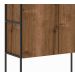 Estante 02 Portas 04 Prateleiras Vermont Preto Fosco Milani Store