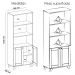 Estante 2 Portas 3 Nichos 172X70 4708 Cinamomo Off White ARLY