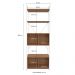 Estante Alta 4 Portas 202X72 cm LI018 Canela Branco KPB