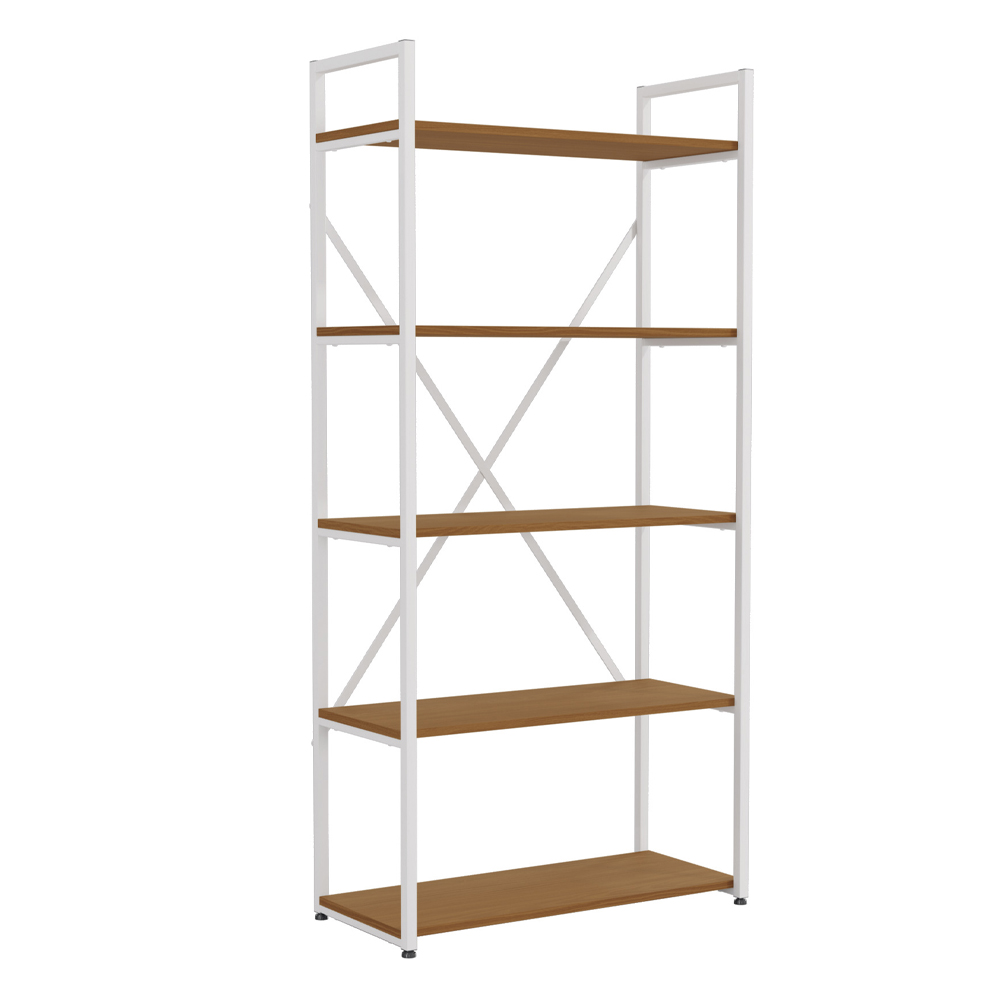 Estante Alta 5 Prateleiras 152 cm LI006 Canela Branco KPB