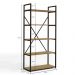 Estante Alta 5 Prateleiras 152 cm LI006 Freijo Preto Fosco KPB