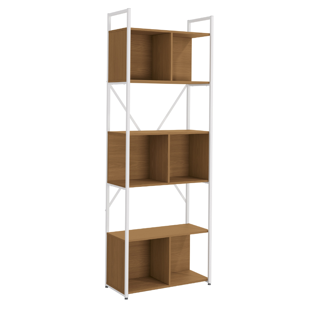Estante Alta Com 3 Nichos 202X72 cm LI014 Canela Branco KPB
