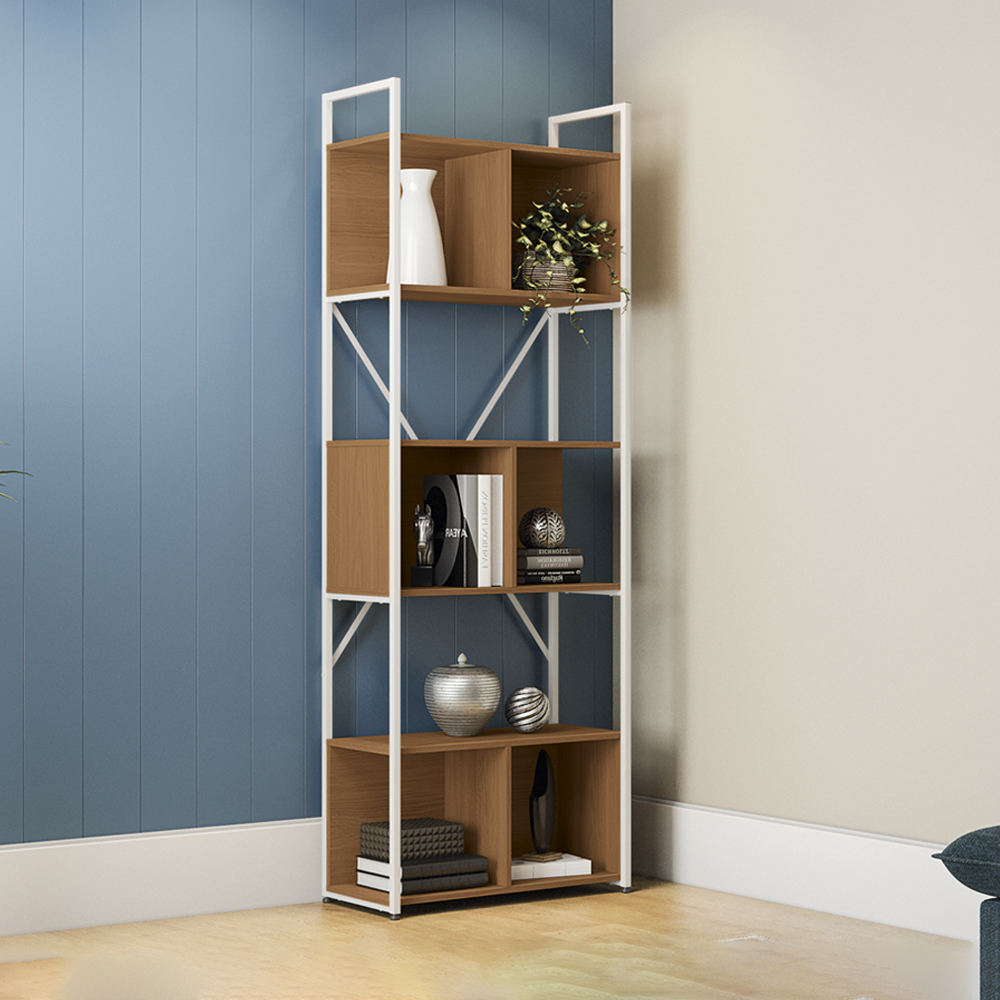 Estante Alta Com 3 Nichos 202X72 cm LI014 Canela Branco KPB