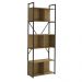 Estante Alta Com 3 Nichos 202X72 cm LI014 Freijo Preto Fosco KPB