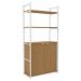 Estante Alta Flex 2 Portas 151X33 cm LI041 Canela Branco KPB
