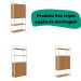 Estante Alta Flex 2 Portas 151X33 cm LI041 Canela Branco KPB