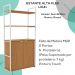 Estante Alta Flex 2 Portas 151X33 cm LI041 Canela Branco KPB