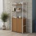 Estante Alta Flex 2 Portas 151X33 cm LI041 Canela Branco KPB