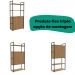 Estante Alta Flex 2 Portas 151X33 cm LI041 Freijo Preto Fosco KPB