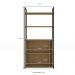 Estante Alta Flex 2 Portas 151X33 cm LI041 Freijo Preto Fosco KPB