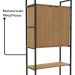 Estante Alta Flex 2 Portas 151X33 cm LI041 Freijo Preto Fosco KPB