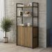 Estante Alta Flex 2 Portas 151X33 cm LI041 Freijo Preto Fosco KPB