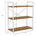 Estante Baixa 3 Prateleiras 87x72 cm LI007 Canela Branco KPB
