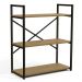 Estante Baixa 3 Prateleiras 87x72 cm LI007 Freijo Preto Fosco KPB
