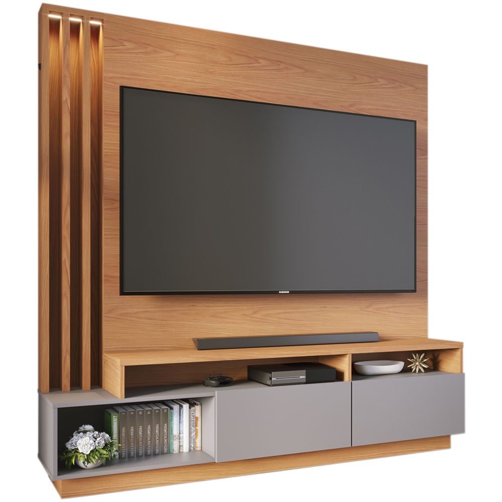 Estante Home Para TV 65 Polegadas Humaita Freijo Cinza CLB