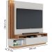 Estante Home Para TV 65 Polegadas Humaita Off White Matte Freijo CLB