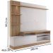Estante Home Para TV 65 Polegadas Maceio Freijo Off White CLB
