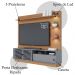 Estante Home Para TV 70 Polegadas Campeche Freijo Cinza CLB