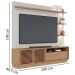 Estante Home Para TV 70 Polegadas Campeche Freijo Off White Matte CLB