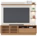 Estante Home Para TV 70 Polegadas Campeche Freijo Off White Matte CLB
