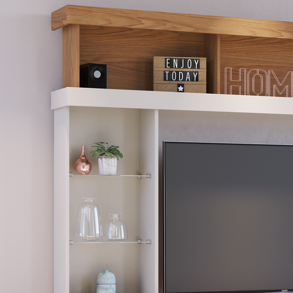 Estante Home TV 50 Polegadas Valença Freijo Off White CLB