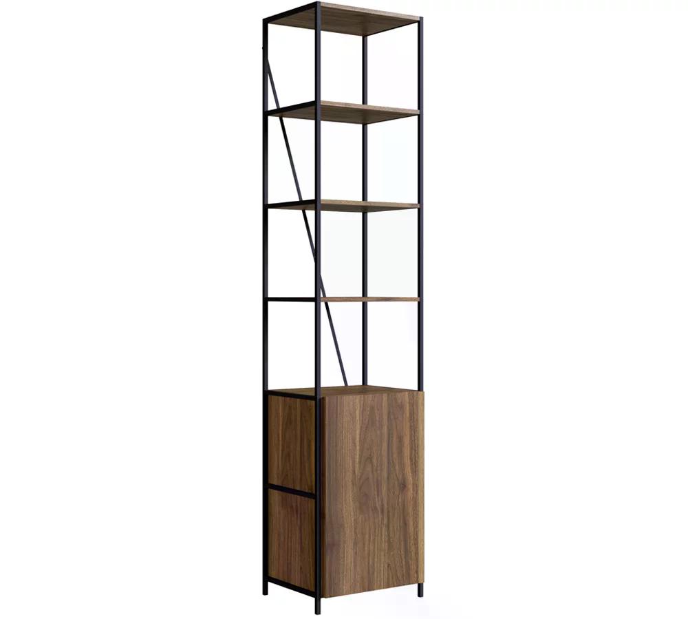 Estante Industrial 01 Porta SW015 Preto Noce Oro PP