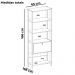 Estante Livreiro 1 Porta 166X63 cm Carvalho Off White ARLY