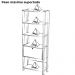 Estante Livreiro 1 Porta 166X63 cm Carvalho Off White ARLY