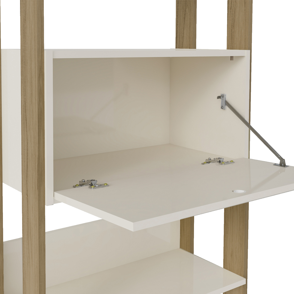 Estante Livreiro 1 Porta 166X63 cm Carvalho Off White ARLY
