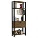 Estante Livreiro 1 Porta 166X63 cm Pinho Preto ARLY