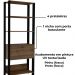 Estante Livreiro 1 Porta 166X63 cm Pinho Preto ARLY